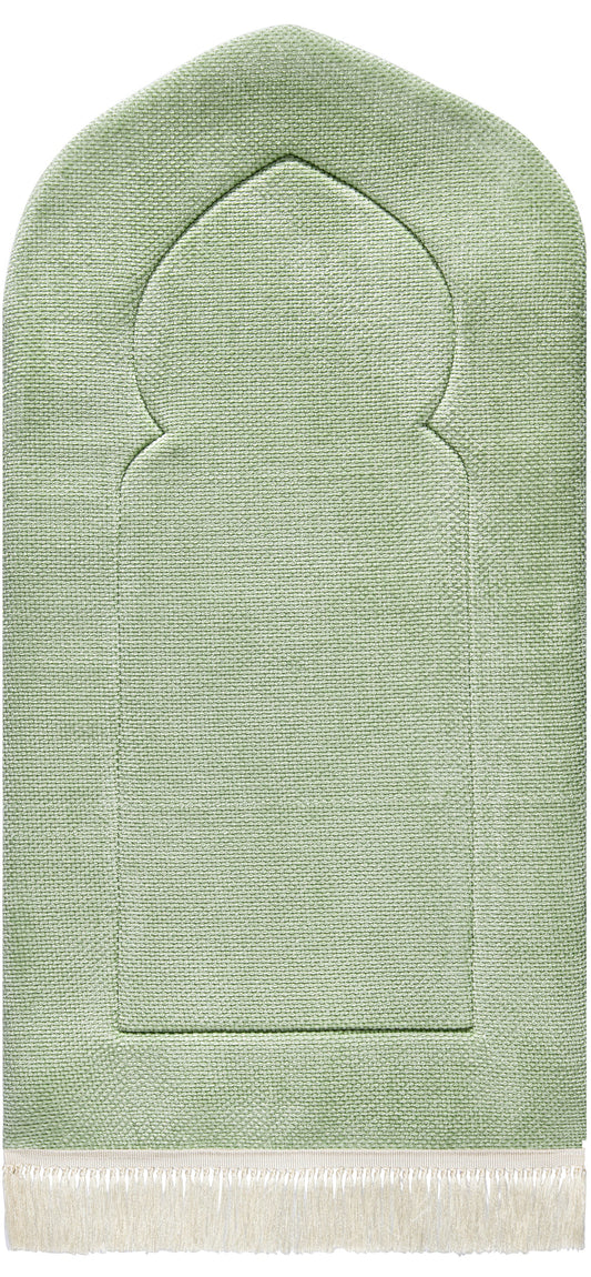 سجادة صلاة محراب سادة لون أخضر فاتح