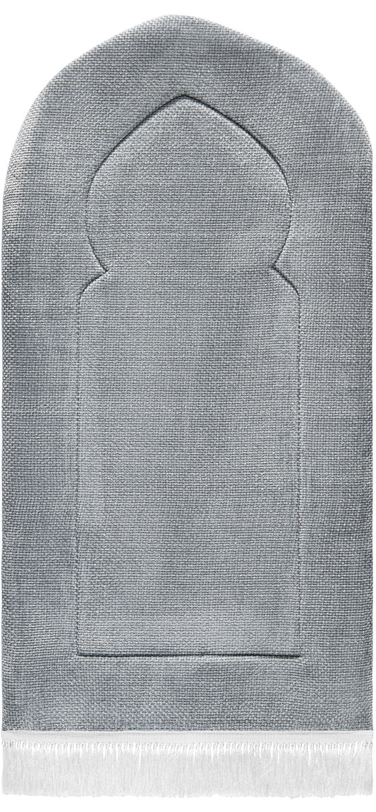 سجادة صلاة محراب سادة لون فضي