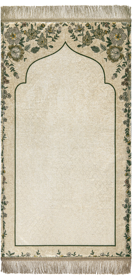 سجادة صلاة طبية موردة باللون البيج