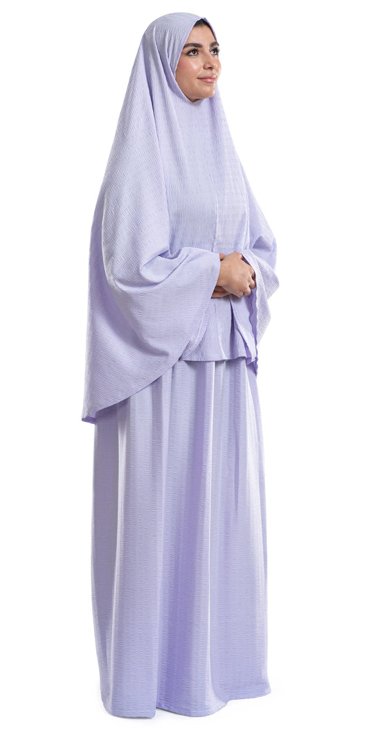 ملابس الصلاة الكريشة بلون اللافندر