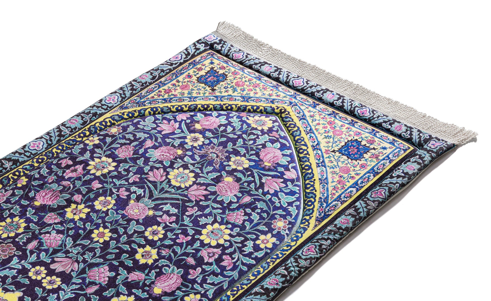 blue blossoms vintage cushioned prayer matt | Urban Rugs 